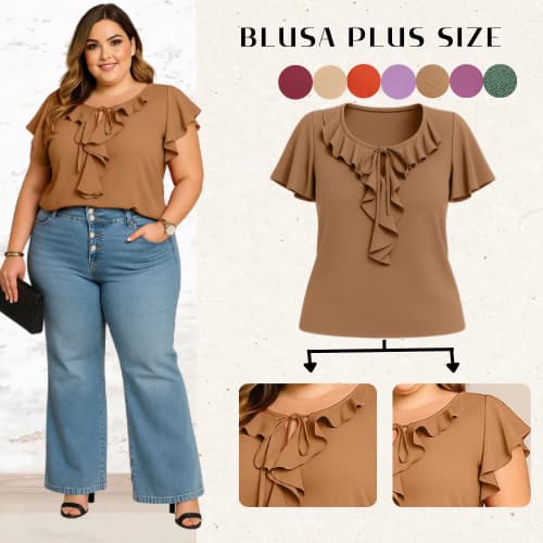 BLUSAS PLUS SIZE FEMININA ESTILOSA ALTA QUALIDADE MODA EVANGELICA SOCIAL MODERNA BLUSA FEMININAS FESTA DUNA BASICA LUXO
