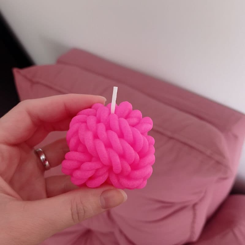 Vela em Formato de novelo – Decoração fofa