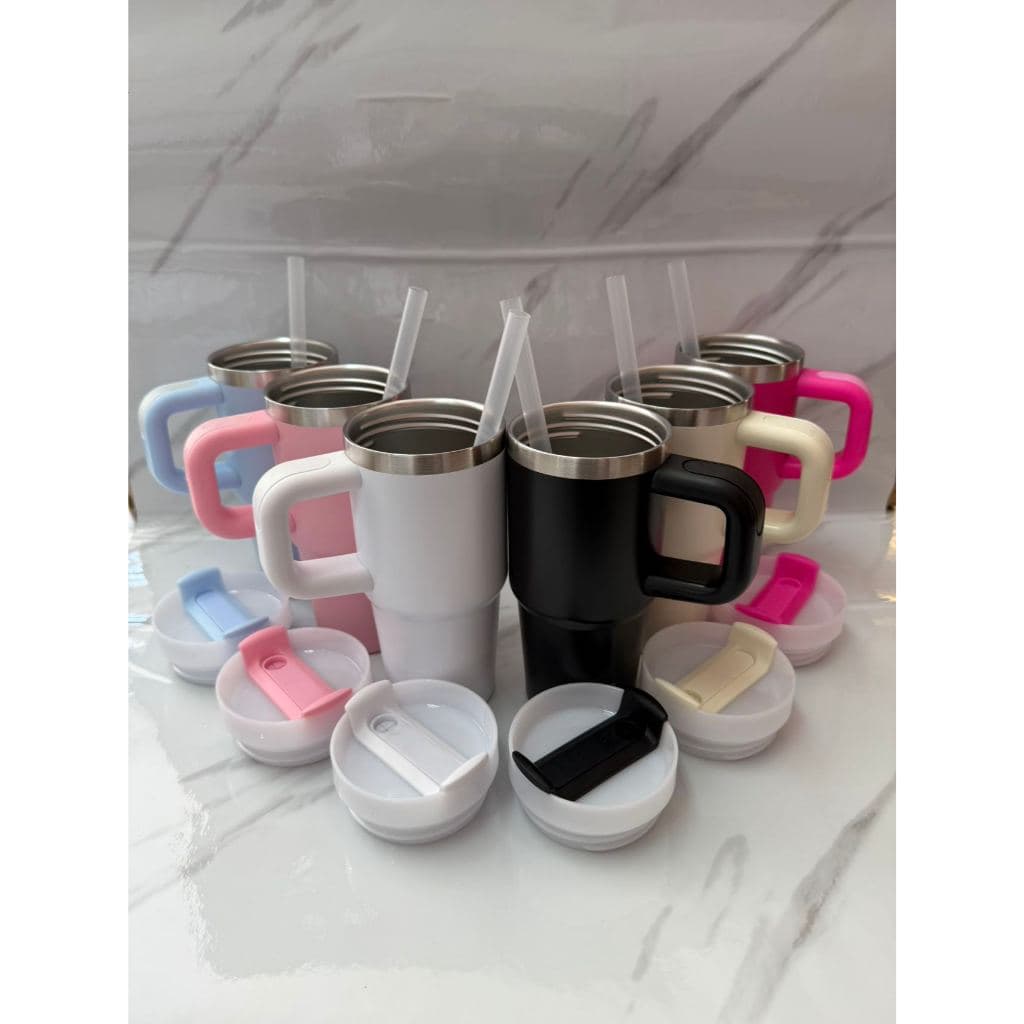 RHF-003  Mini Garrafa Copo Termico Com Alça Com Canudo 420ml