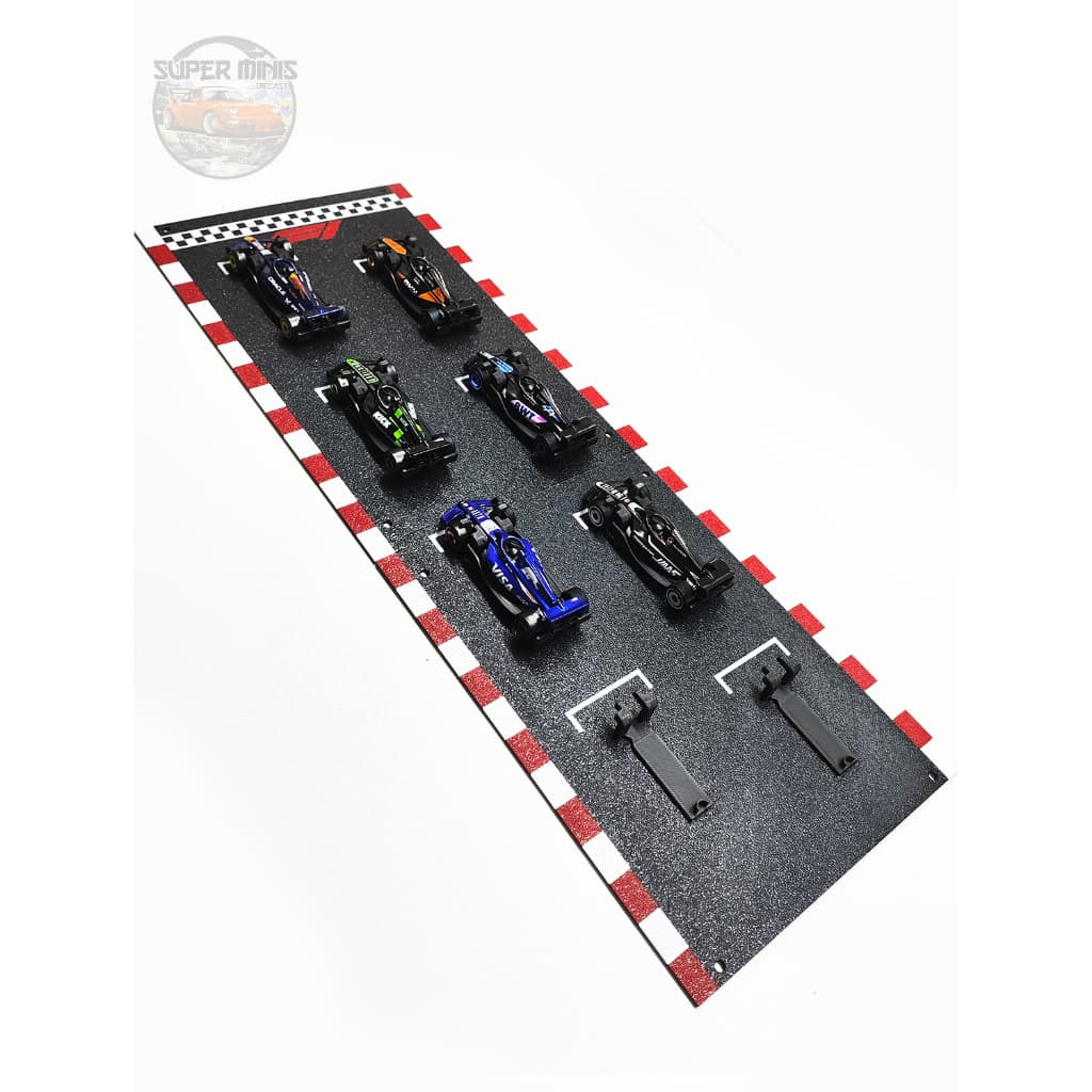Grid Largada F1 para carrinhos Hot Wheels pista para 8/12/16 carros Para escala 1:64