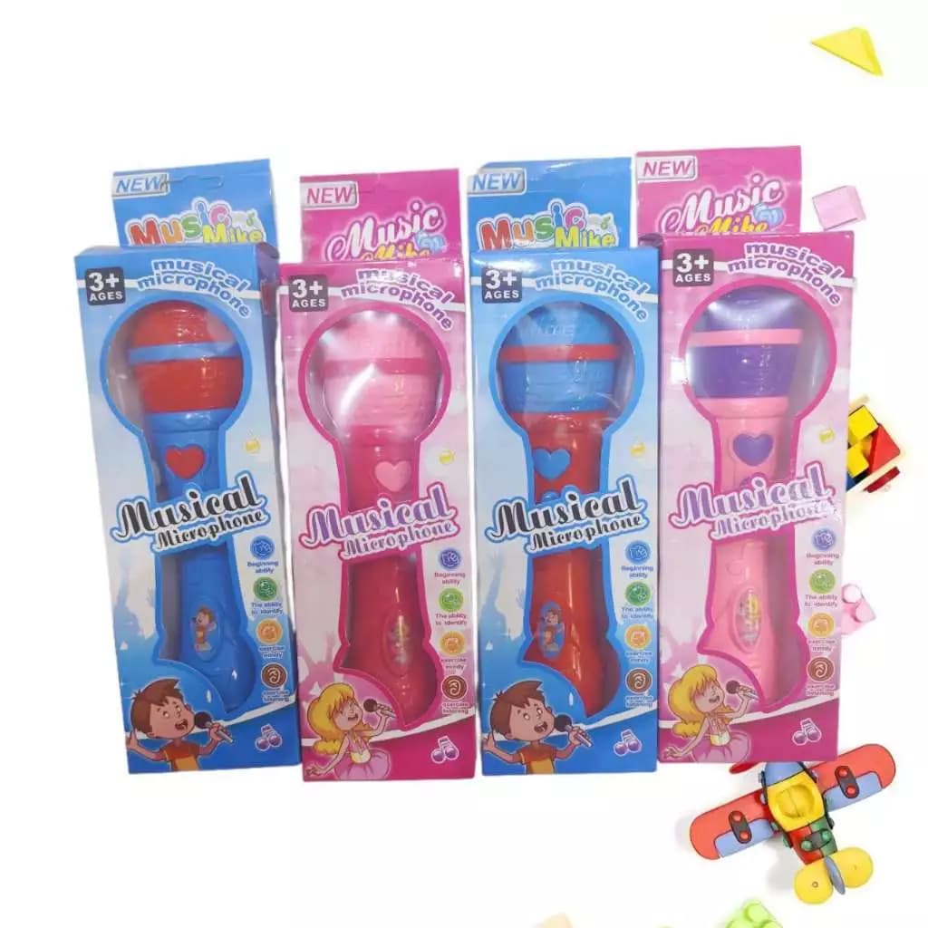 Brinquedos musicais de microfone infantil em várias cores