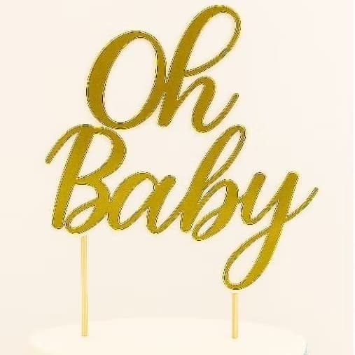 Topo de bolo Chá Revelação - Decoração de bolo - Topper para Bolo - Decoração Or Baby - Baby