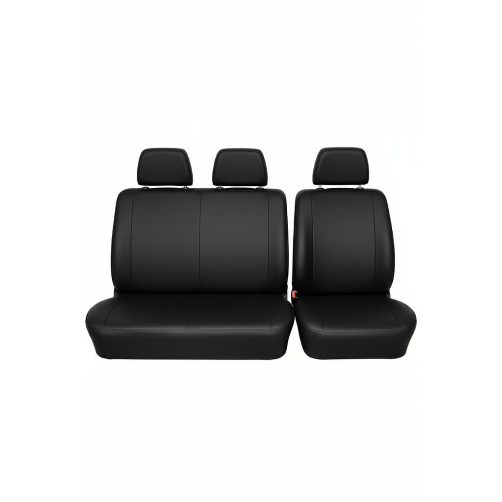 Capa Banco Kombi Couro Sob Medida + Capa Volante Preta Automotiva Kit Proteção Universal