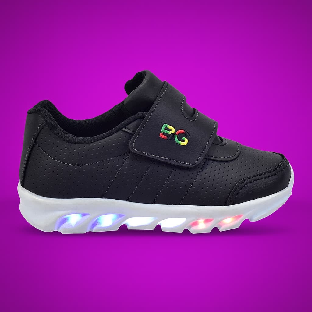 Tenis Infantil LED Menino Menina Casual Escolar Esportivo Calce Facil Sem Cadarço