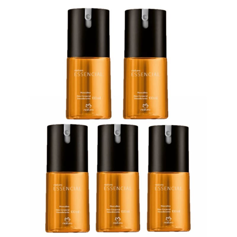 Combo 5 Deo Corporal Essencial tradicional  100 ml cada validade 7/2029.