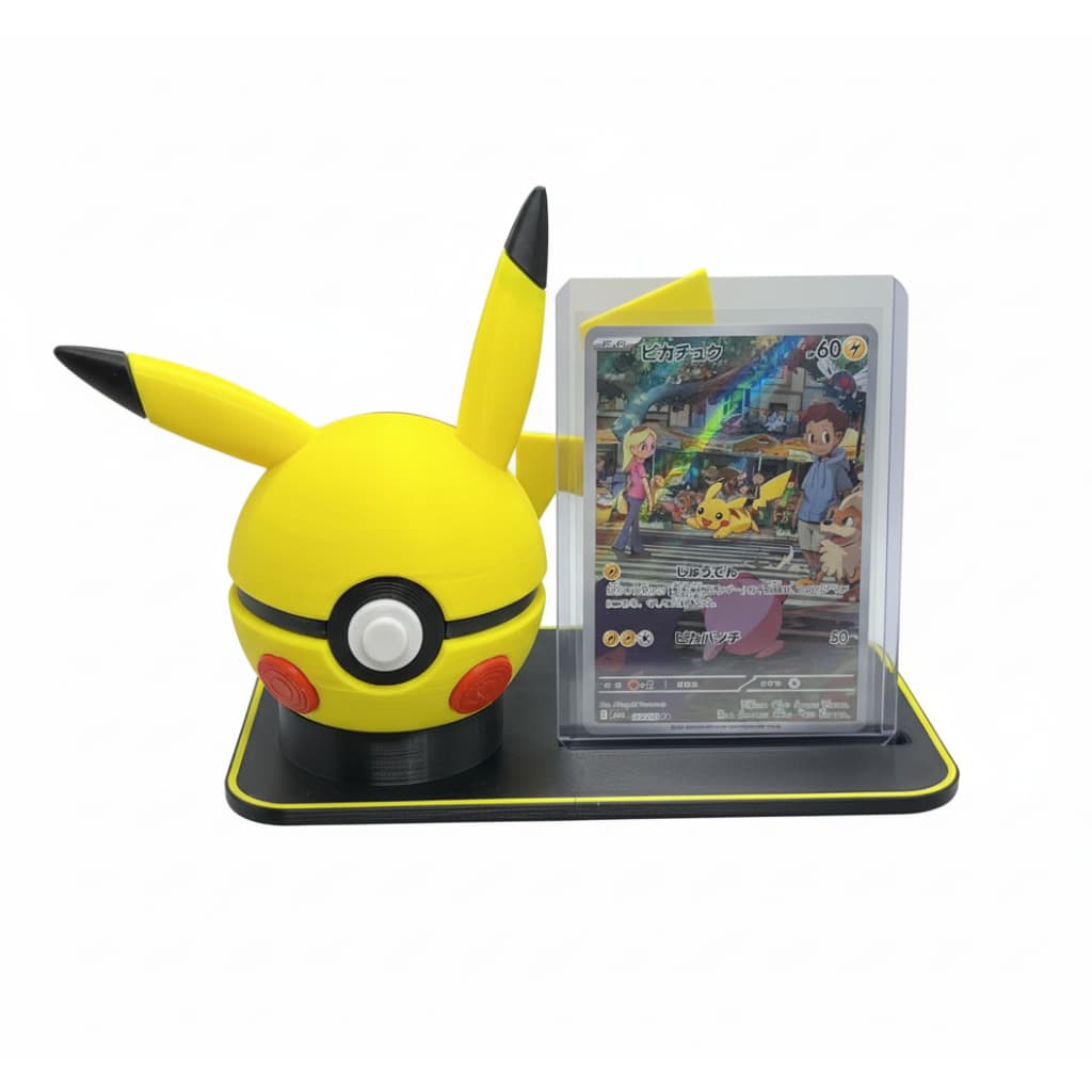 Suporte para Pokébola + Carta TCG Pokémon Base de Exposição Expositor Pokebola