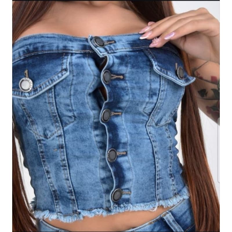 CROPPED JEANS MODELOS COM ELASTANO E SUSTENTAÇÃO