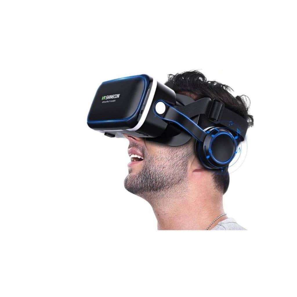 Óculos VR Realidade Virtual 3D com Fone de Ouvido e Controle
