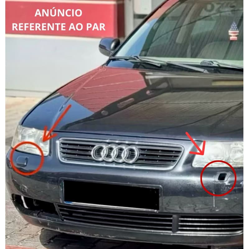 Duas Tampas Lavador de Farol Audi A3 de 1999 à 2006