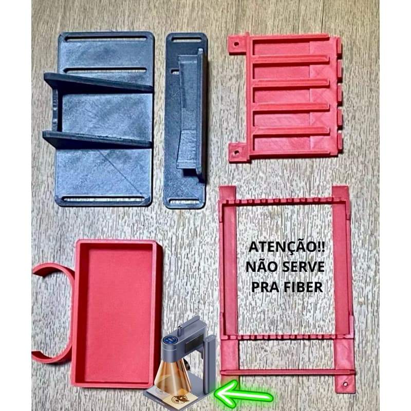 Kit Suportes Laserpecker 4 gravação a laser copos, canetas e chaveiros+organizador