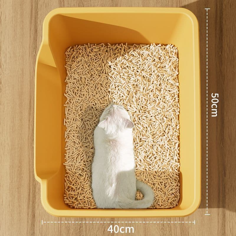 Caixa de areia alta para gato grande Gigante Bandeja Areia Gato Caixa de areia para gatos semifechada