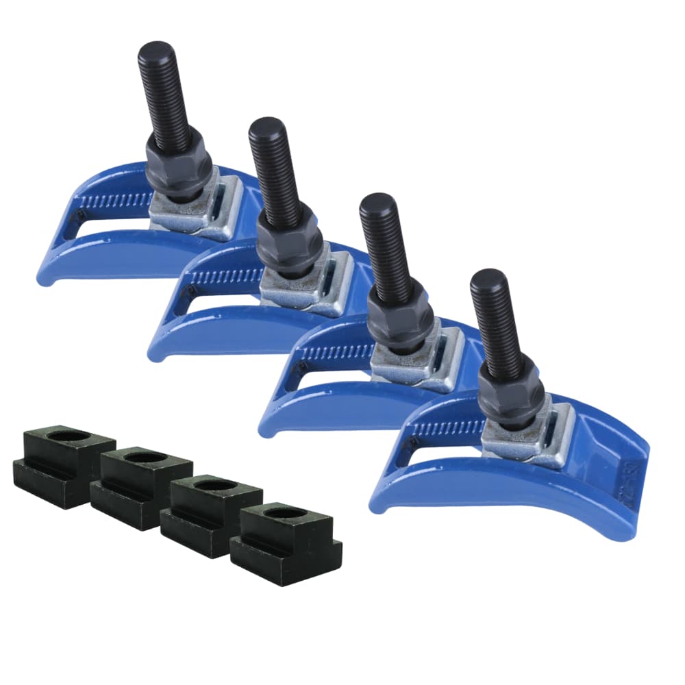 8 Garra Presilha P/fixar Molde Injetora M12 Com Parafusos+T