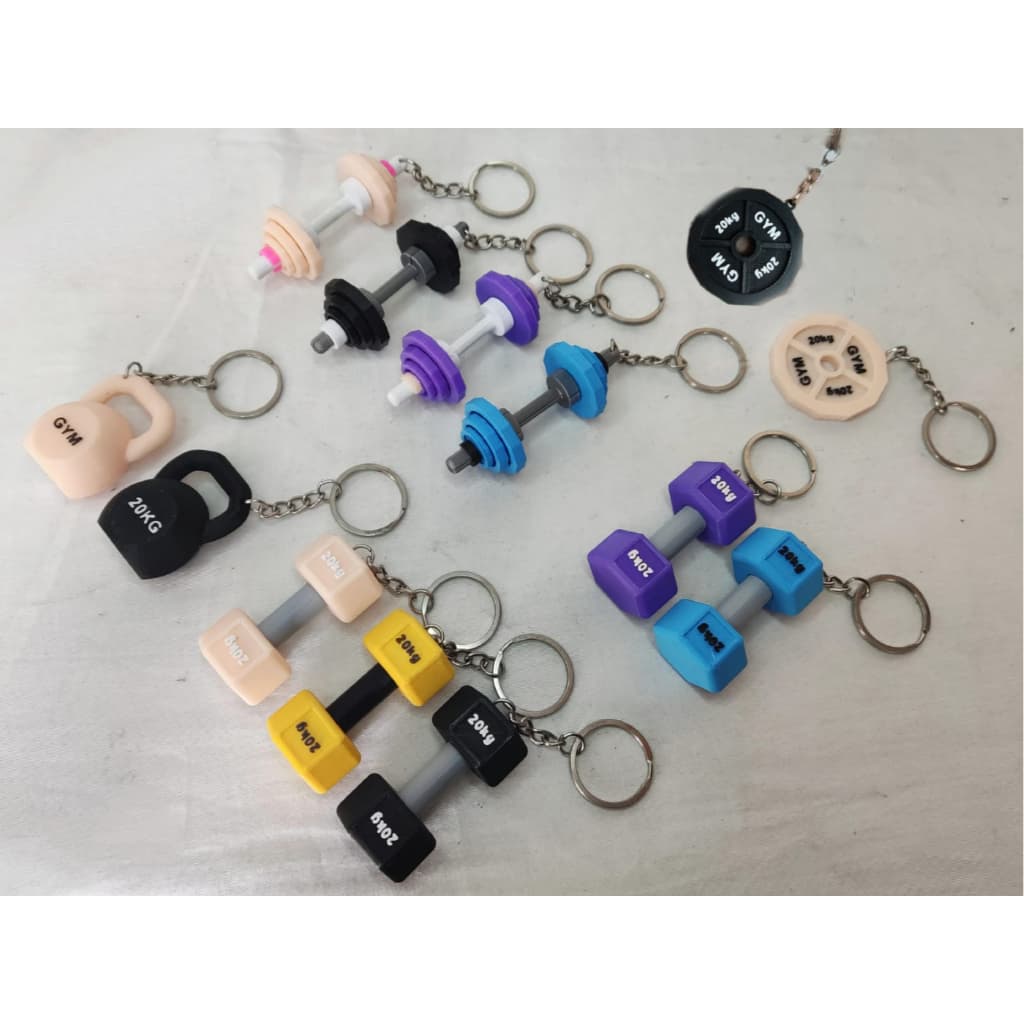 Kit Chaveiro Academia Fitness Halter Anilha Kettlebell Caramanhola Musculação Presente Fit Crossfit