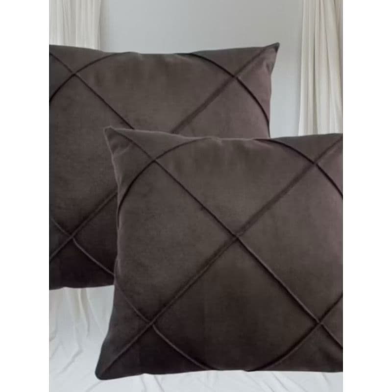 2 Capas De Almofadas 45X45 Suede Drapeada