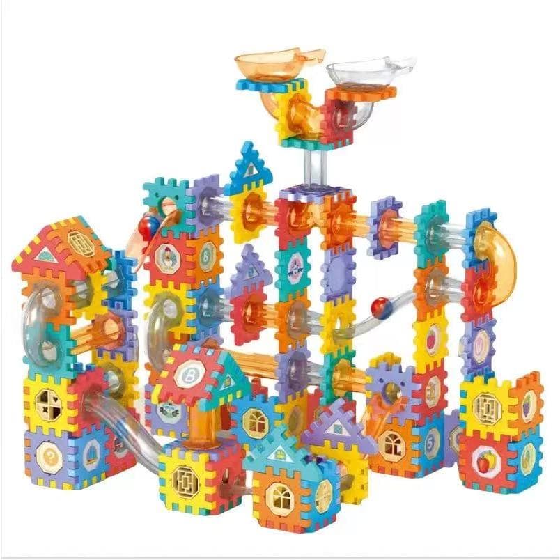 Construa Seu Mundo de Diversão: Pipeline Rolling Building Blocks - 98 Peças para Criatividade Sem Limites na Infância