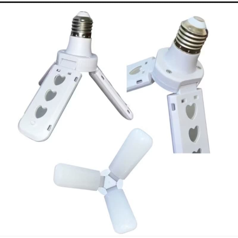 Lampada Bulbo LED Pétalas 18W DobravelIndicadoAjustavel Multi-Angulos Luminaria Fan Blade de 3 Fo