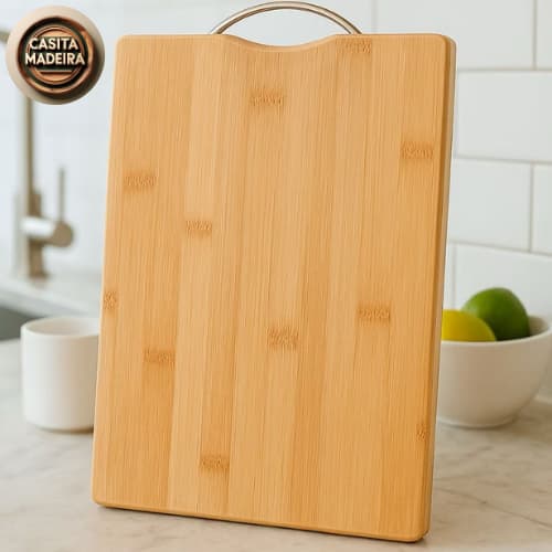Tábua De Corte de  Bambu Resistente Carnes Churrasco Cozinha Legumes 30 cm