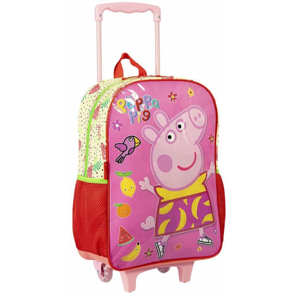 Mochila Infantil com Rodinha Peppa Pig Fruits G 50 cm - Sestini