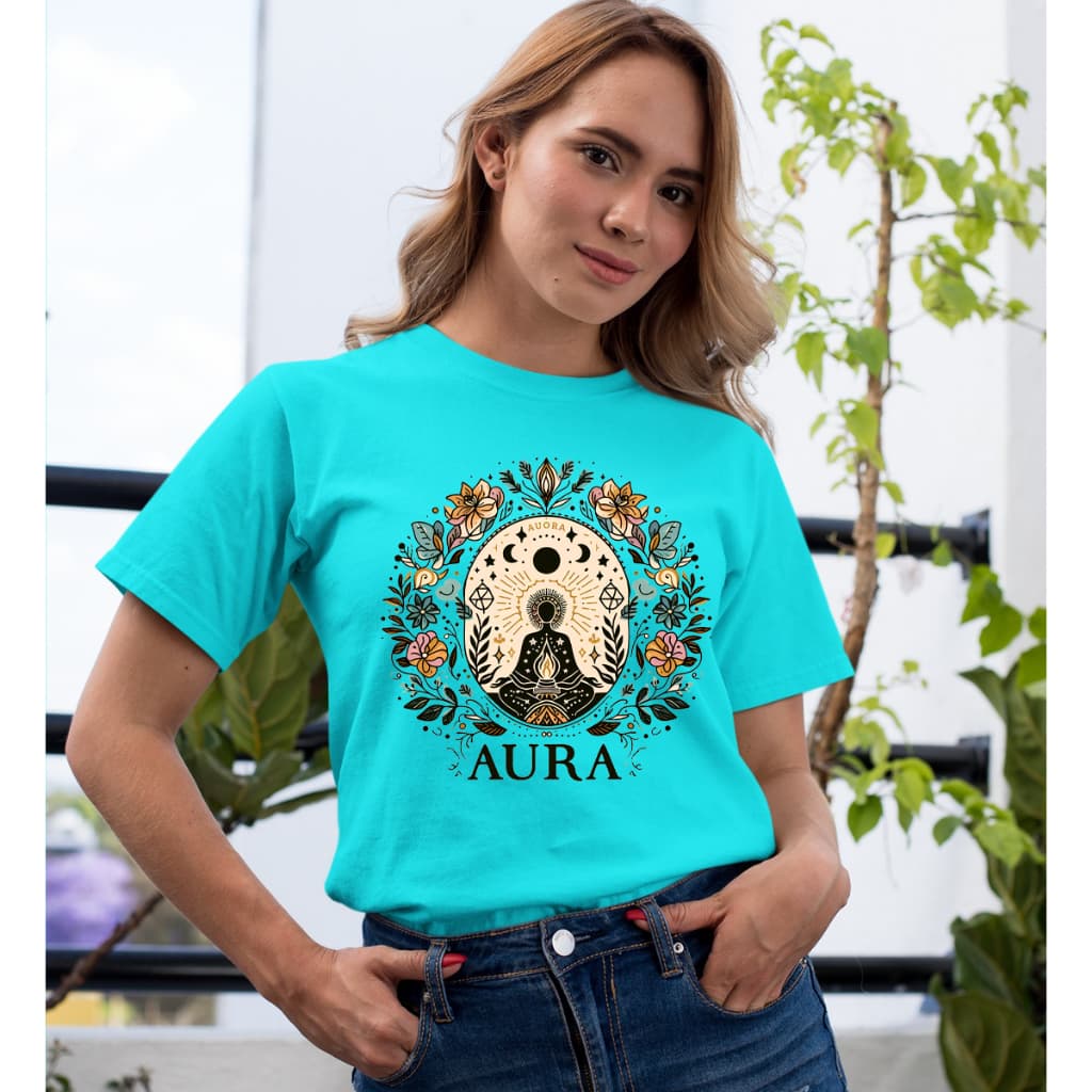 Camiseta Feminina T-shirt Estampa Zen Mística 100% Algodão Reforçada Premium Verão Confort