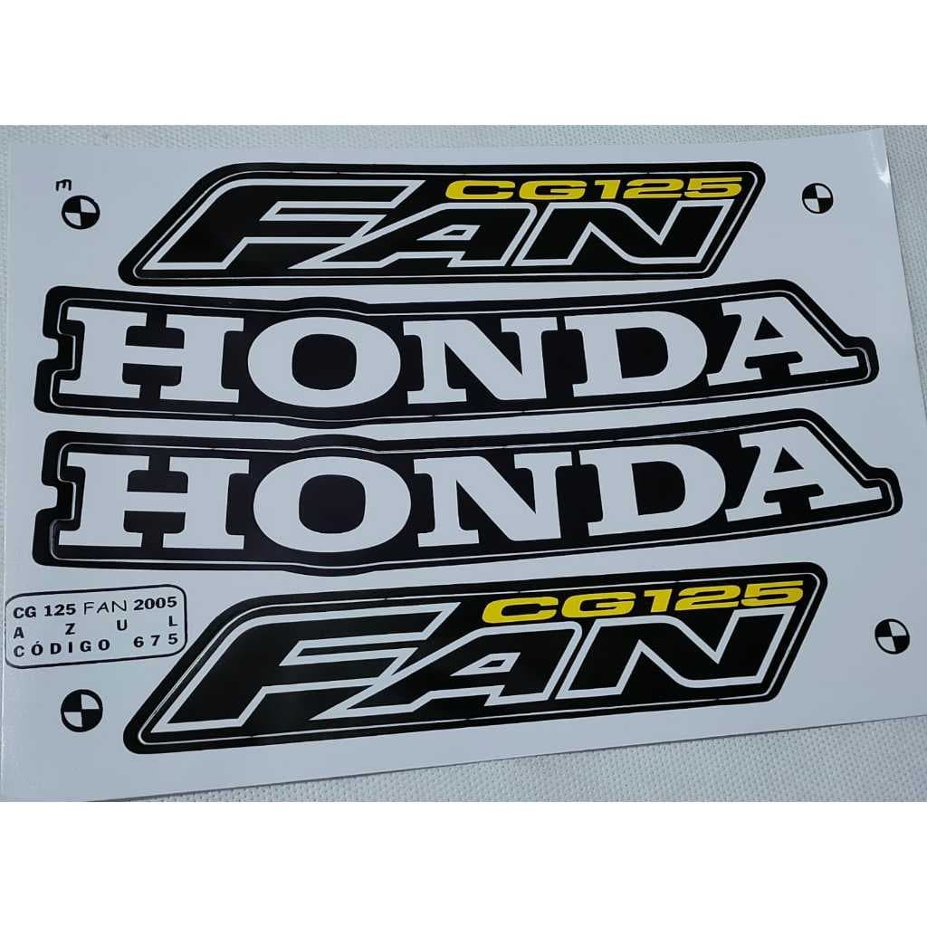 Kit Faixa Adesivo Fan Cg 125 Azul 2005