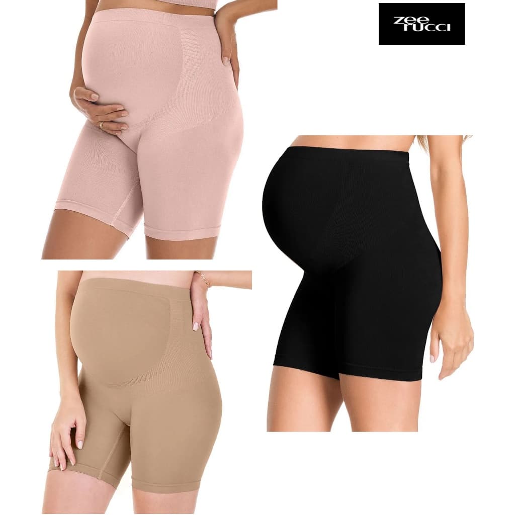 Kit 2 Bermudas Maternity Zee Rucci ZR0210-002 Super Promoção Grávida Gestante Sem Costura Original Nota Fiscal