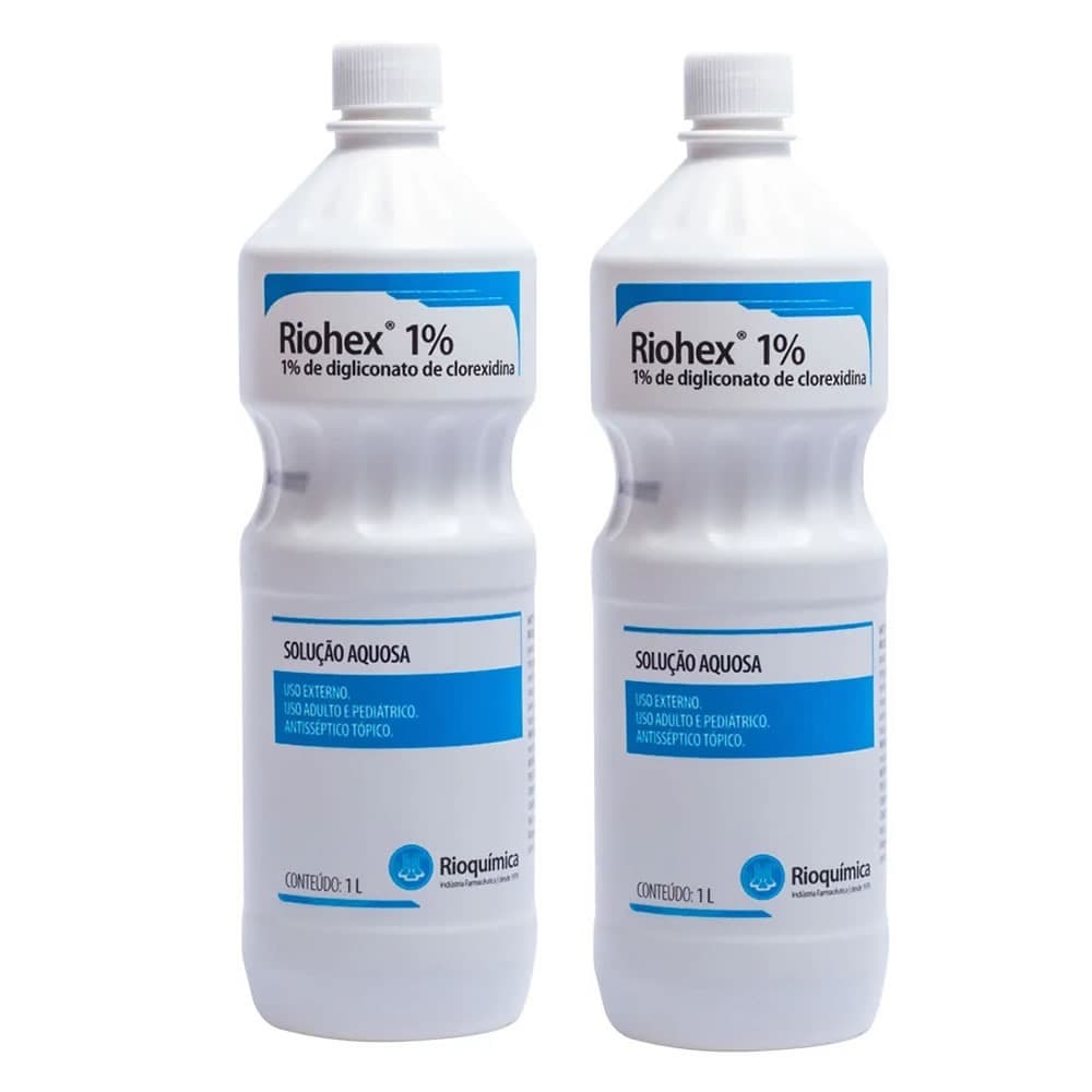 Kit C/3 Und Clorexidina Riohex 1% Solução Aquosa 1L