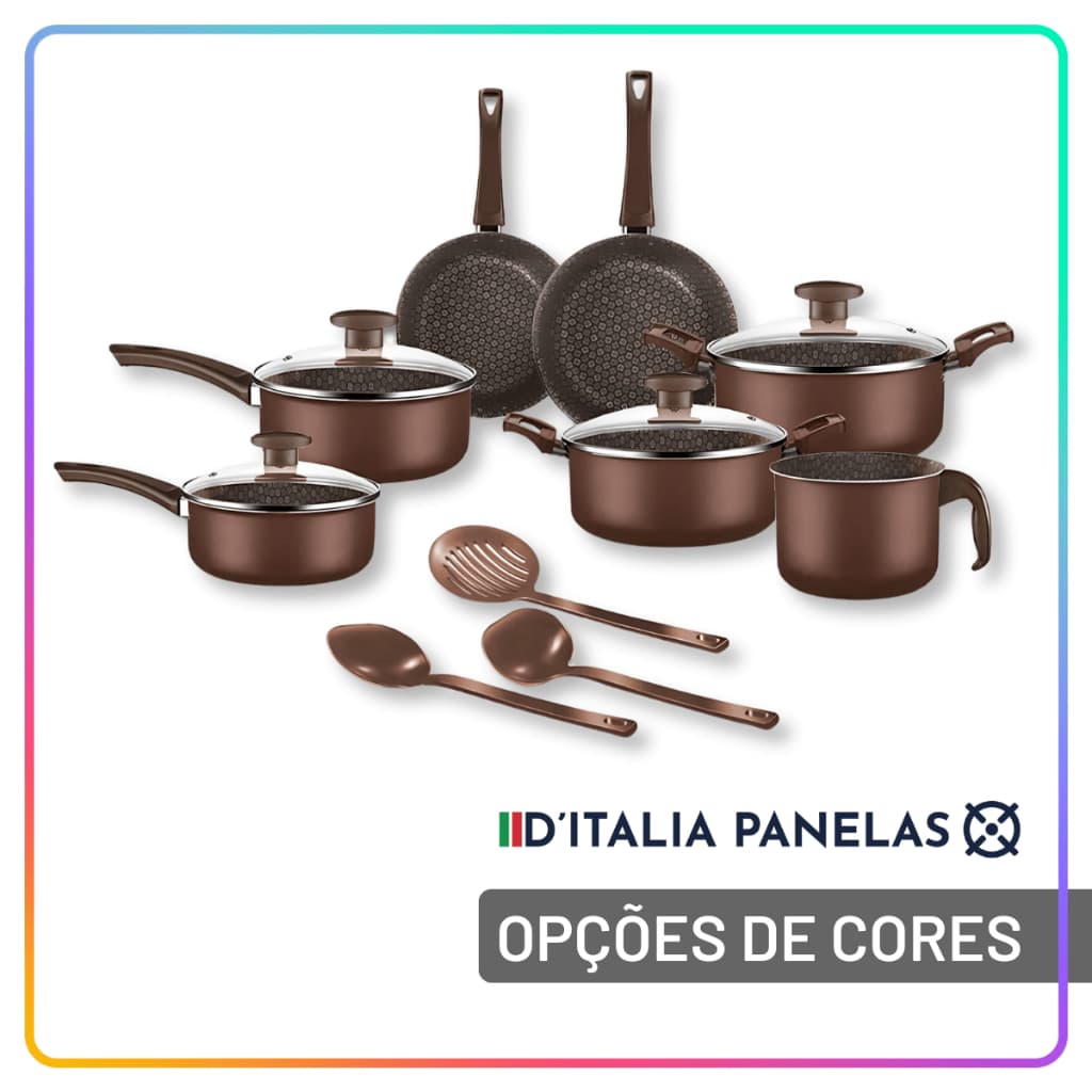 Jogo de Panelas Antiaderente 10 Peças Alumínio Teflon Não Gruda Tampa Vidro Conjunto Panelas Cozinha