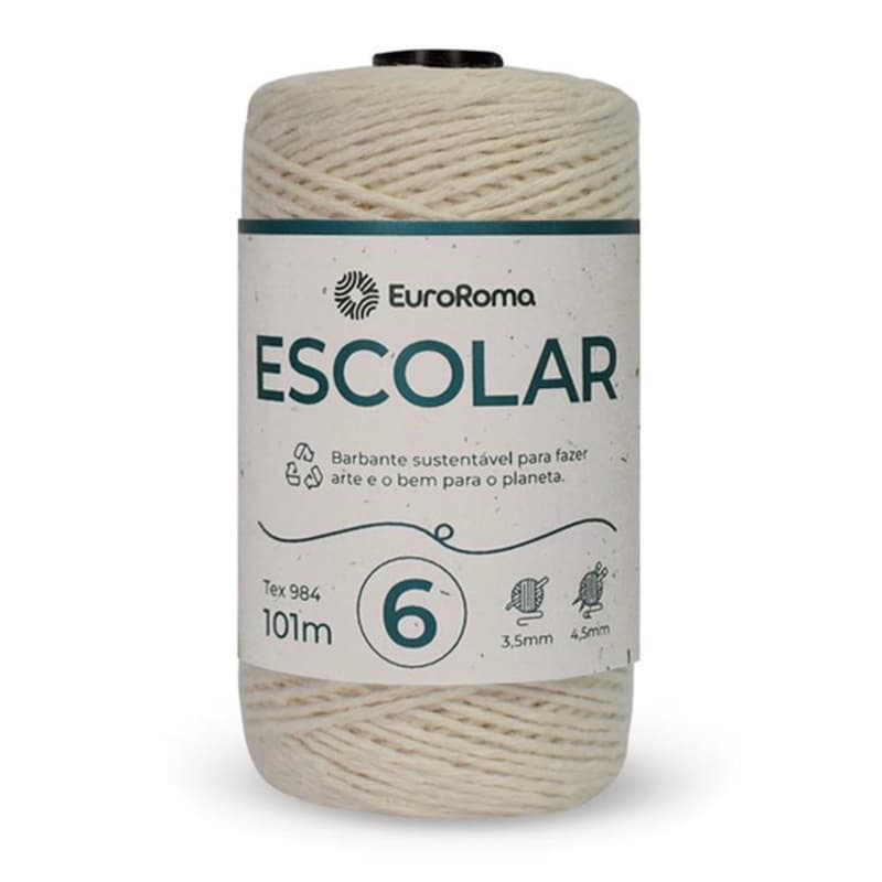 Barbante Cru Escolar 100g 4/6 Fios 101m – EuroRoma