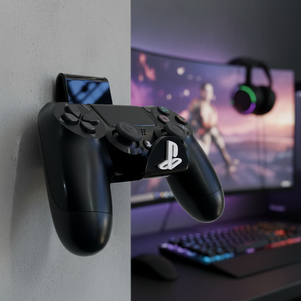 Suporte de Parede Gamer Universal PS4 PS5 Xbox Acrílico De Parede Autoadesivo