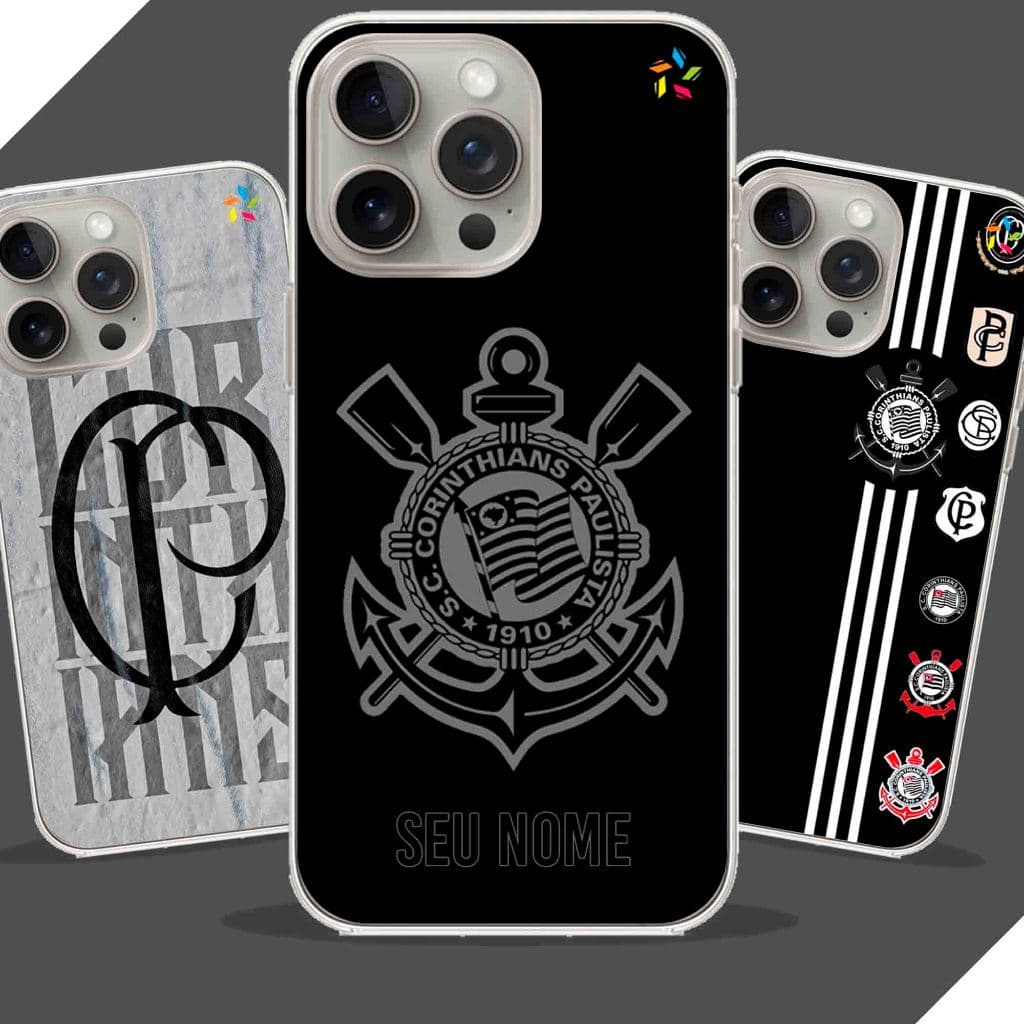Capa Capinha personalizada Anti-Impacto- Coleçao Timao - Para Todos Modelos de Celular