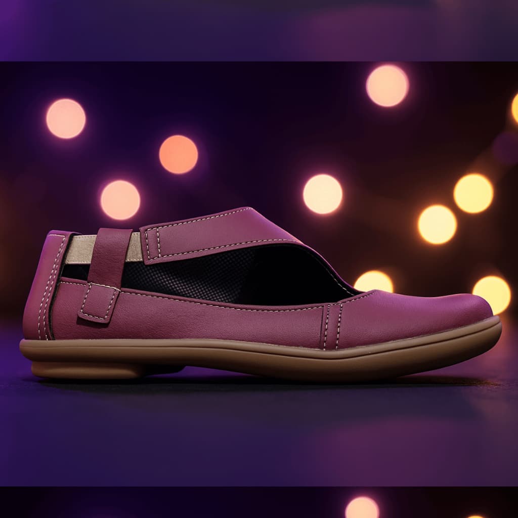 Sapatilha Sintetica Confortavel Casual Macia Elegante Vinho