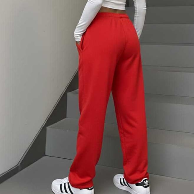 Calça Hip Hop Larga Moletom Wide Leg Estilo Streetwear