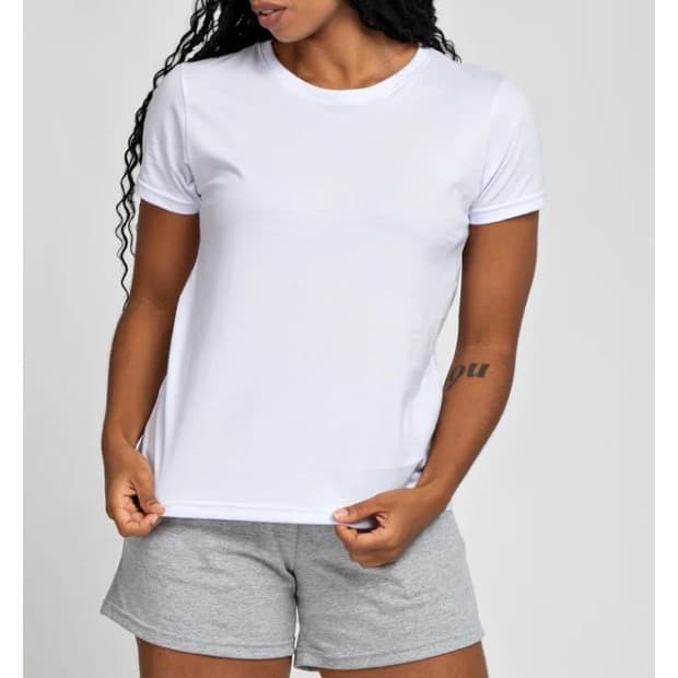 Camiseta Regular Feminina T-Shirt 100% Algodão Confortável e Durável Básica Casual