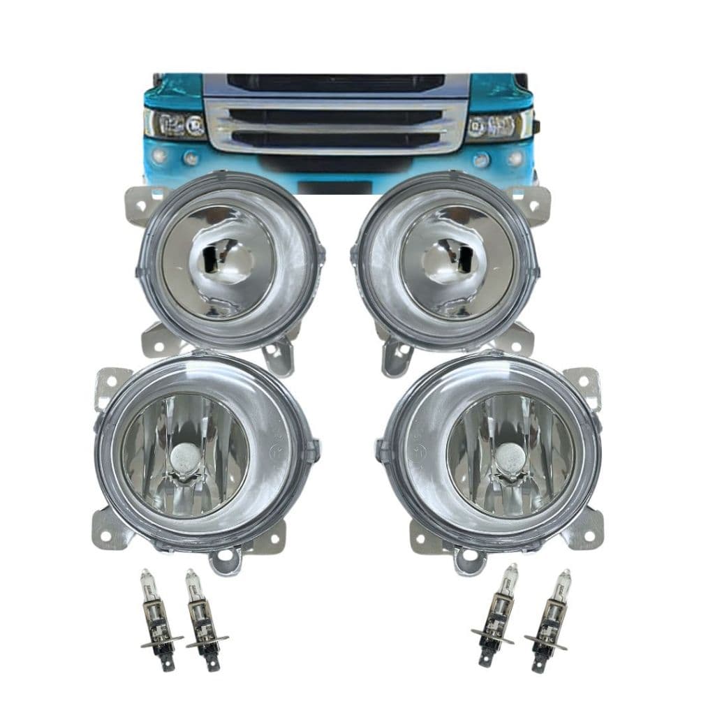 Kit Farol Milha Auxiliar Para Scania Série 5 P G R Milha Neblina Com Lâmpadas H1 Inclusas