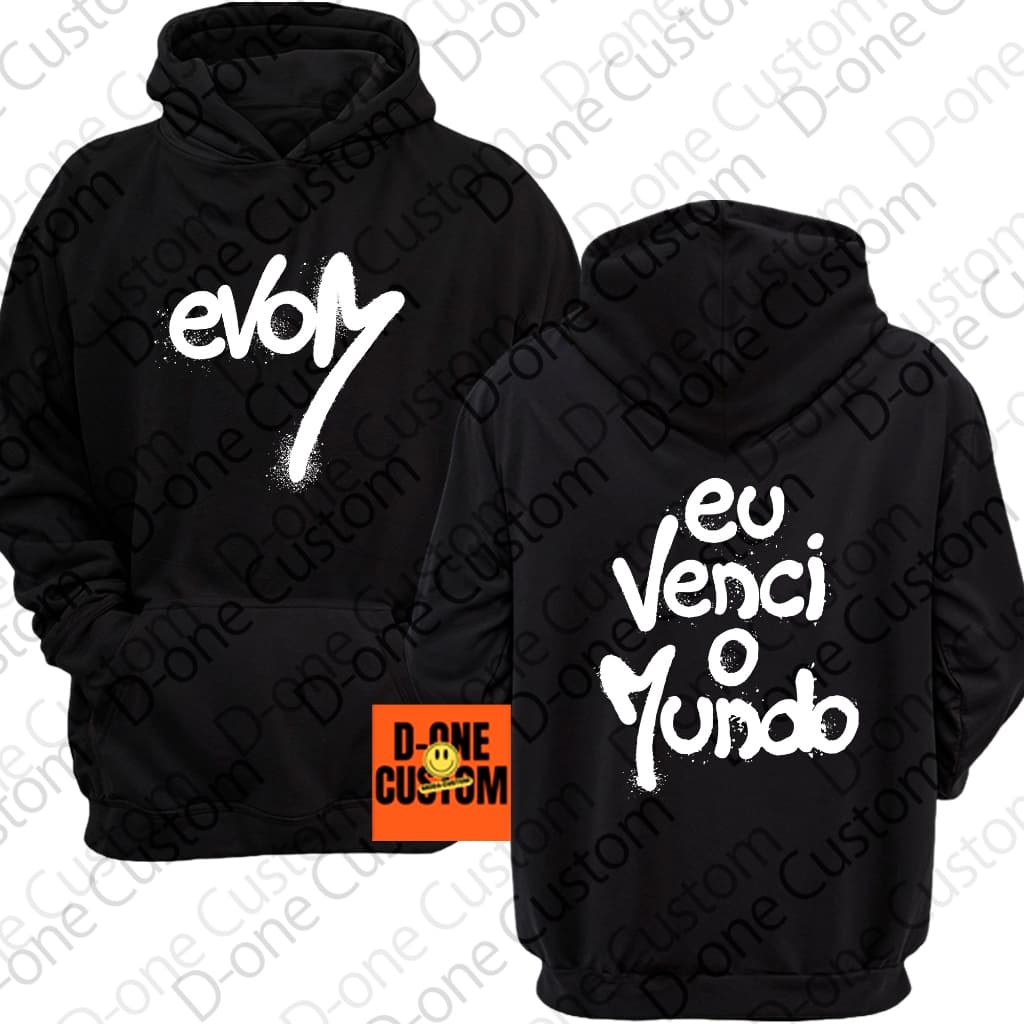 Moletom Blusa de Frio Veigh Evom Álbum Streetwear Rapper Eu Venci o Mundo Grafite Supernova Tour