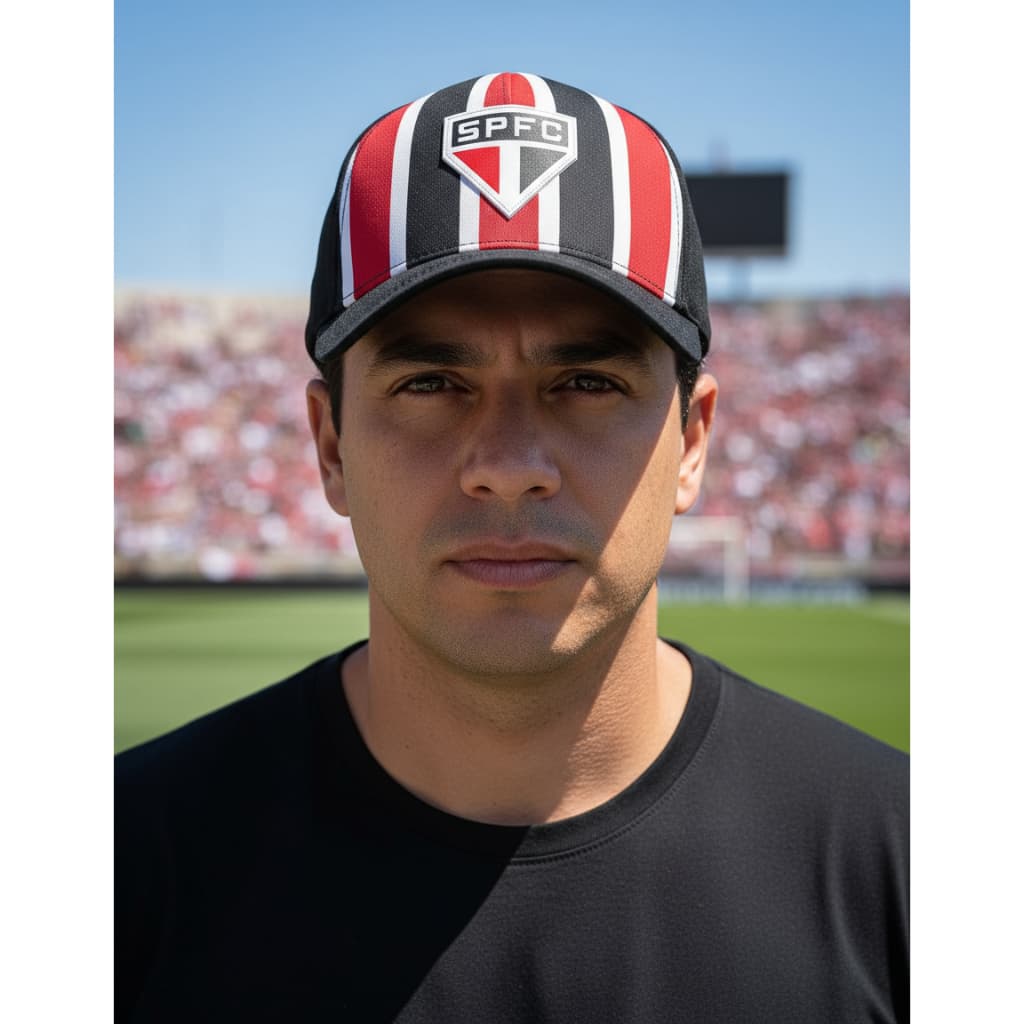 Bone Sao Paulo Aba Curva Conforto Licenciado Bordado Oficial