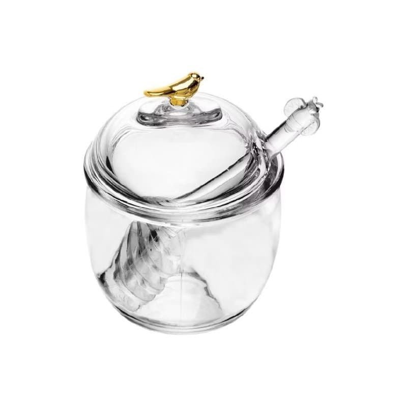 Meleira De Cristal Porta Mel Golden Bird - Wolff