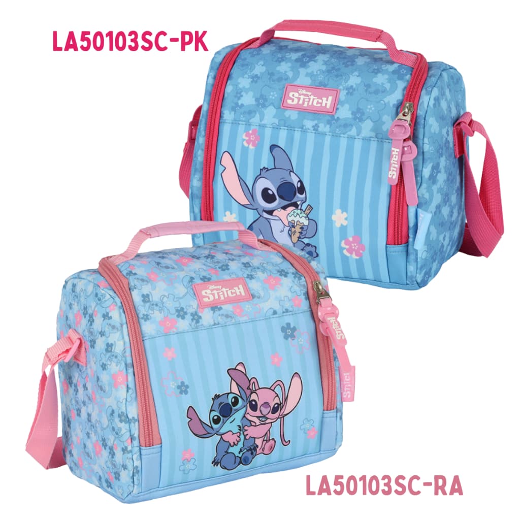 Lancheira Escolar Térmica Stitch Angel Licenciada Disney