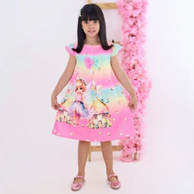 Vestido Infantil Princesa Menina Moda Infantil