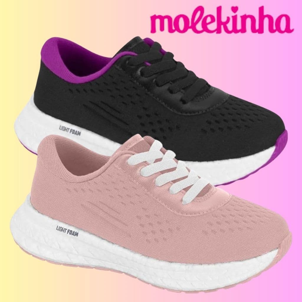Tênis Infantil Menina Molekinha Ultra Conforto Antiderrapante | Lançamento! | Original Molekinha!