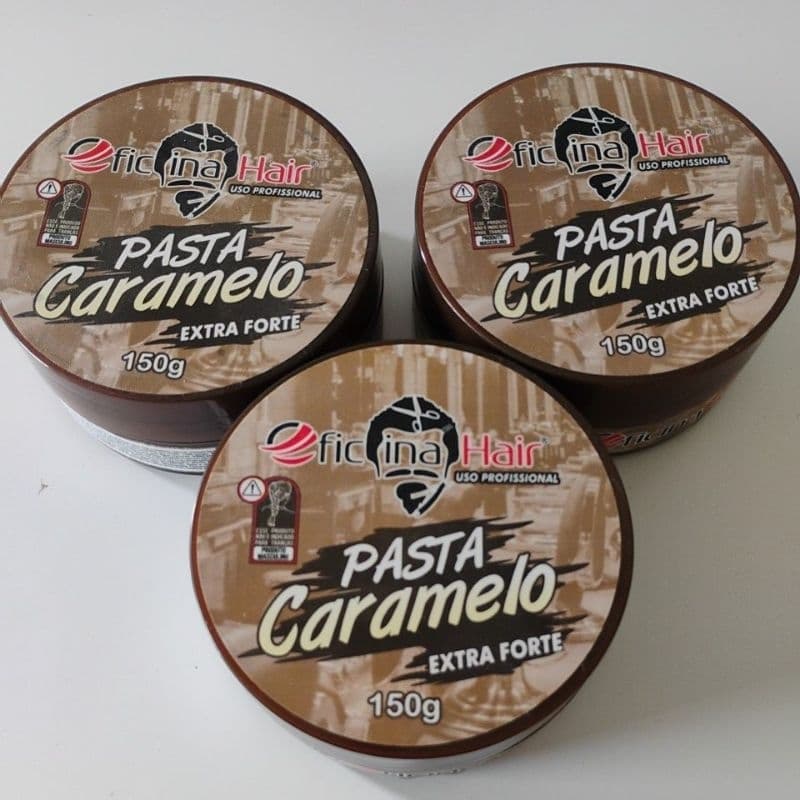 Kit com 3 pasta Capilar caramelo OFICINA HAIR MG