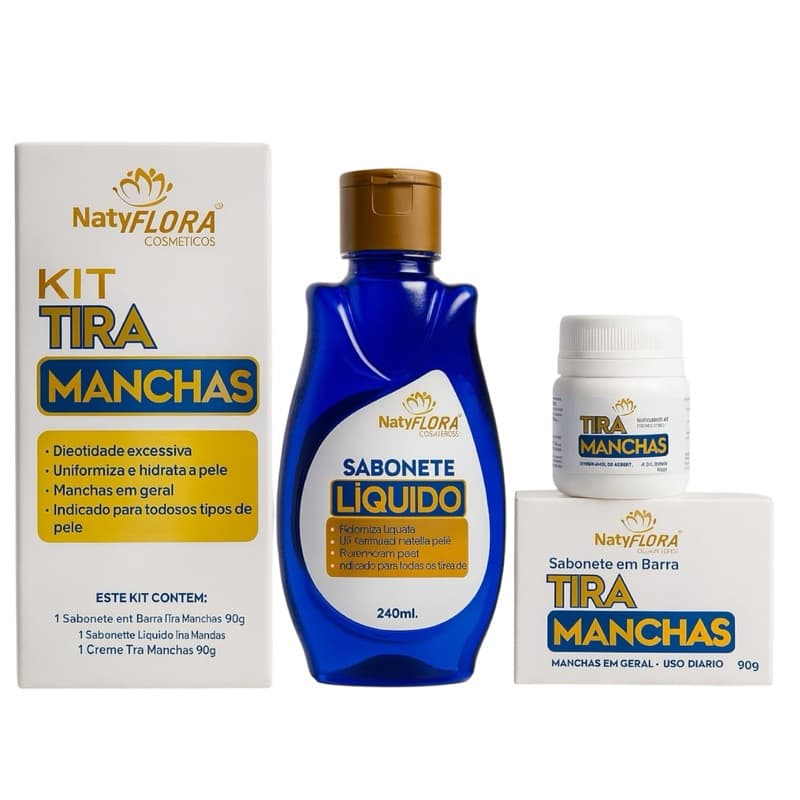 Kit Skincare Tira Manchas – Uso Diário, Controle da Oleosidade e Hidratação da Pele