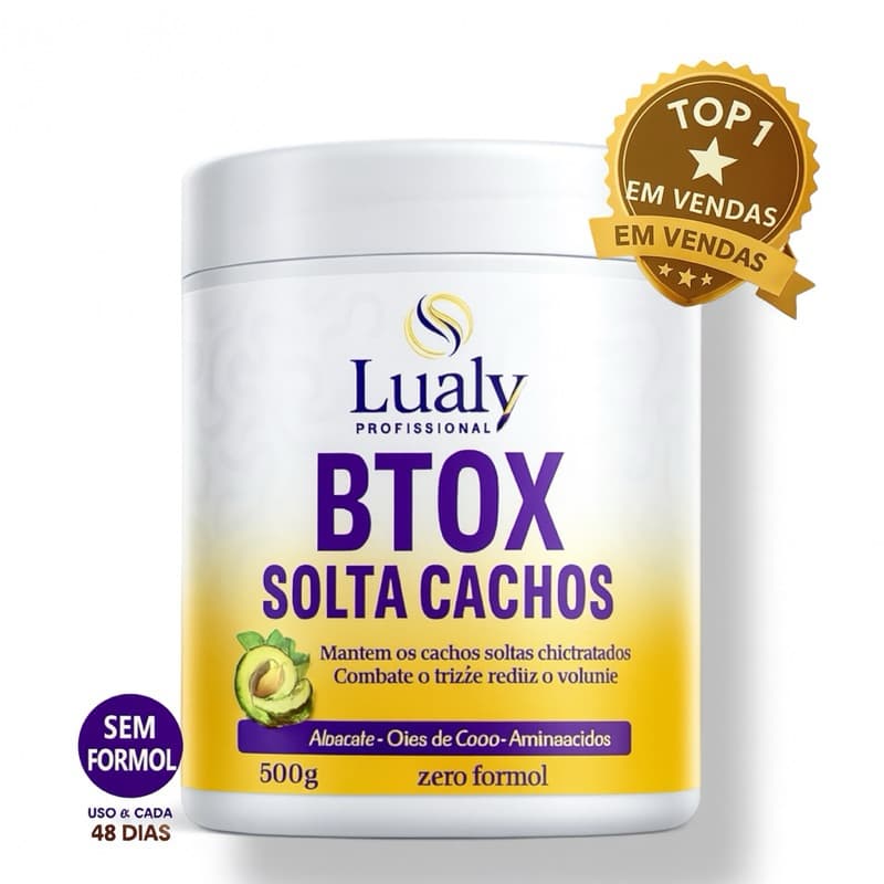 BTox Solta Cachos Lualy Tratamento Hidratante e Definidor para Cachos 500g ou 1000g