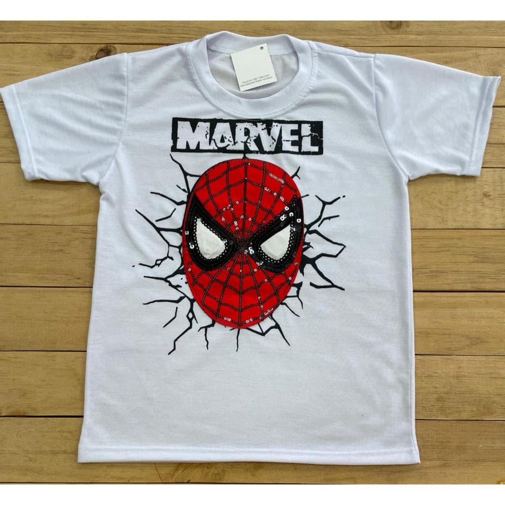 Camiseta blusa de personagens  menino  infantil  verão homem  aranha, sonic, Naruto e hulk
