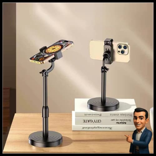 Suporte De Celular Tripé Para Mesa Ideal Para Gravação de Vídeos Mini Pedestal Ajustável 360°