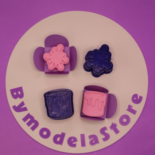 Ejetor Modelador De Doces/Brigadeiro Paleta de Tinta, Balde de Tinta e Tinta