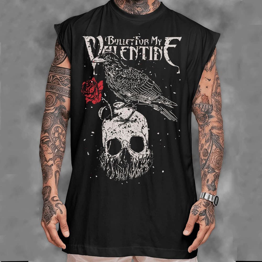 Camiseta regata machao oversized Bullet for my valentine Graphic Tee Longline Off Concept
