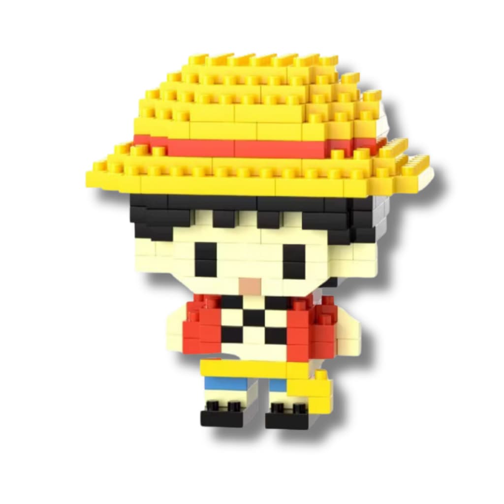 Mini Bloco de Montar One Piece Luffy Anime com 203 peças