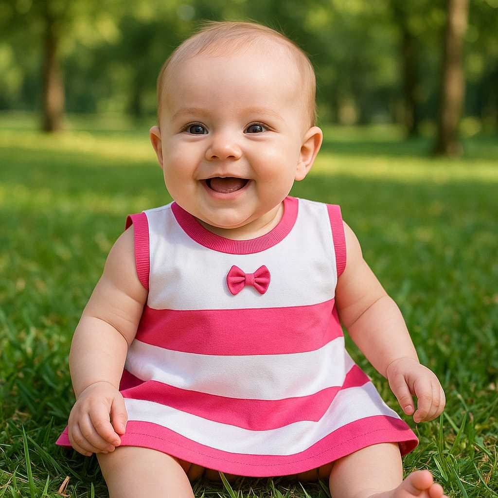 Vestido Infantil Bebê Menina Básico Super Confortável Verão Soltinho Estiloso Sem Manga