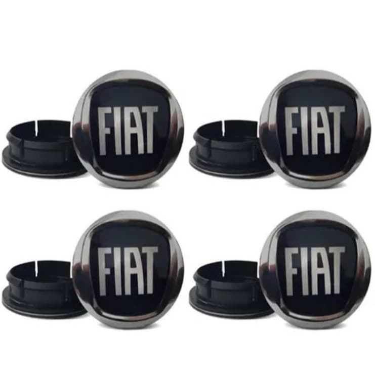Kit Calota Fiat Black Roda Motion Linea Palio Bravo 49,9mm